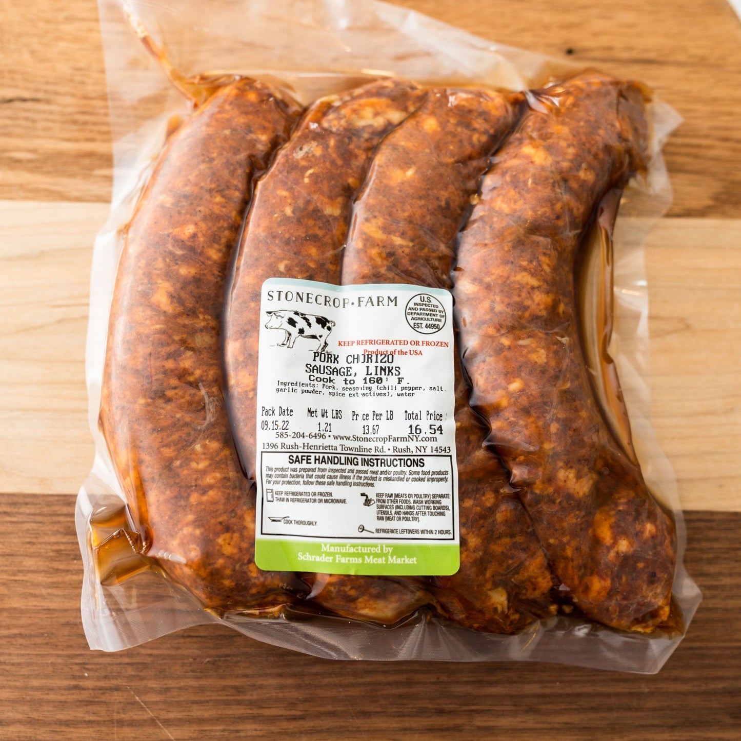 Chorizo Sausage Stonecrop Farm New York