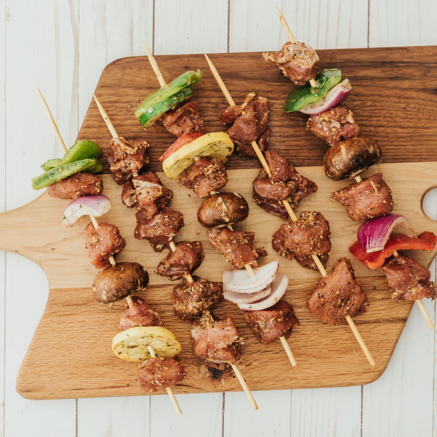 Organic Pork Kabobs in Stonecrop Farm
