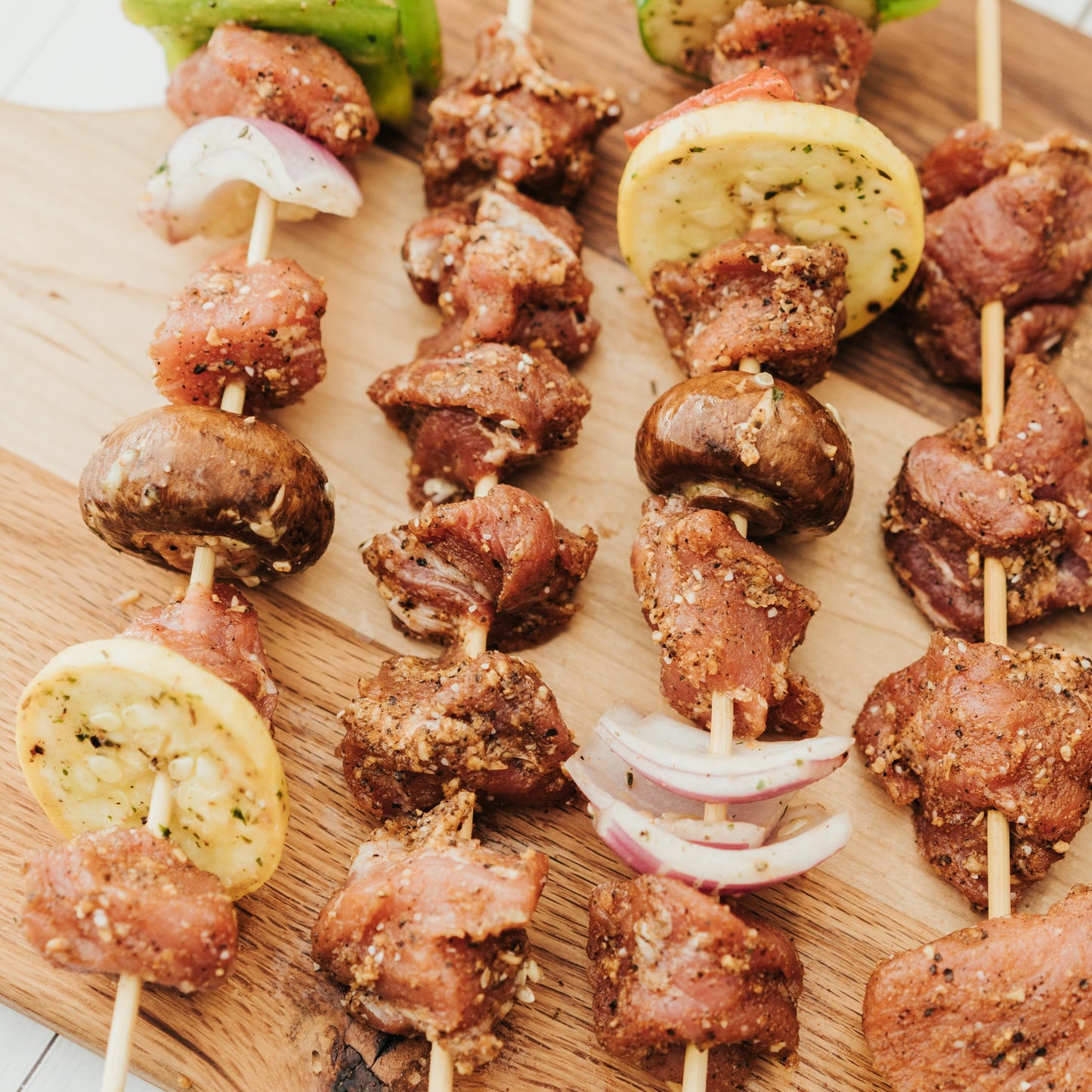 Organic Pork Kabobs in Stonecrop Farm