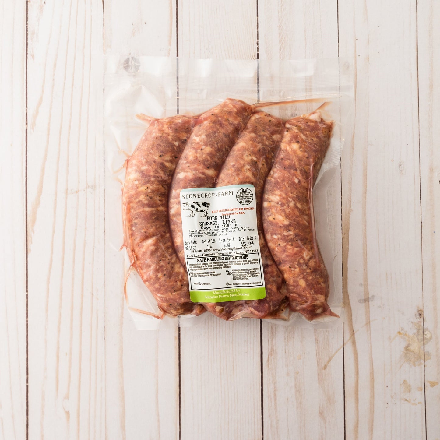 Mild Italian Sausage in Stonecrop Farm