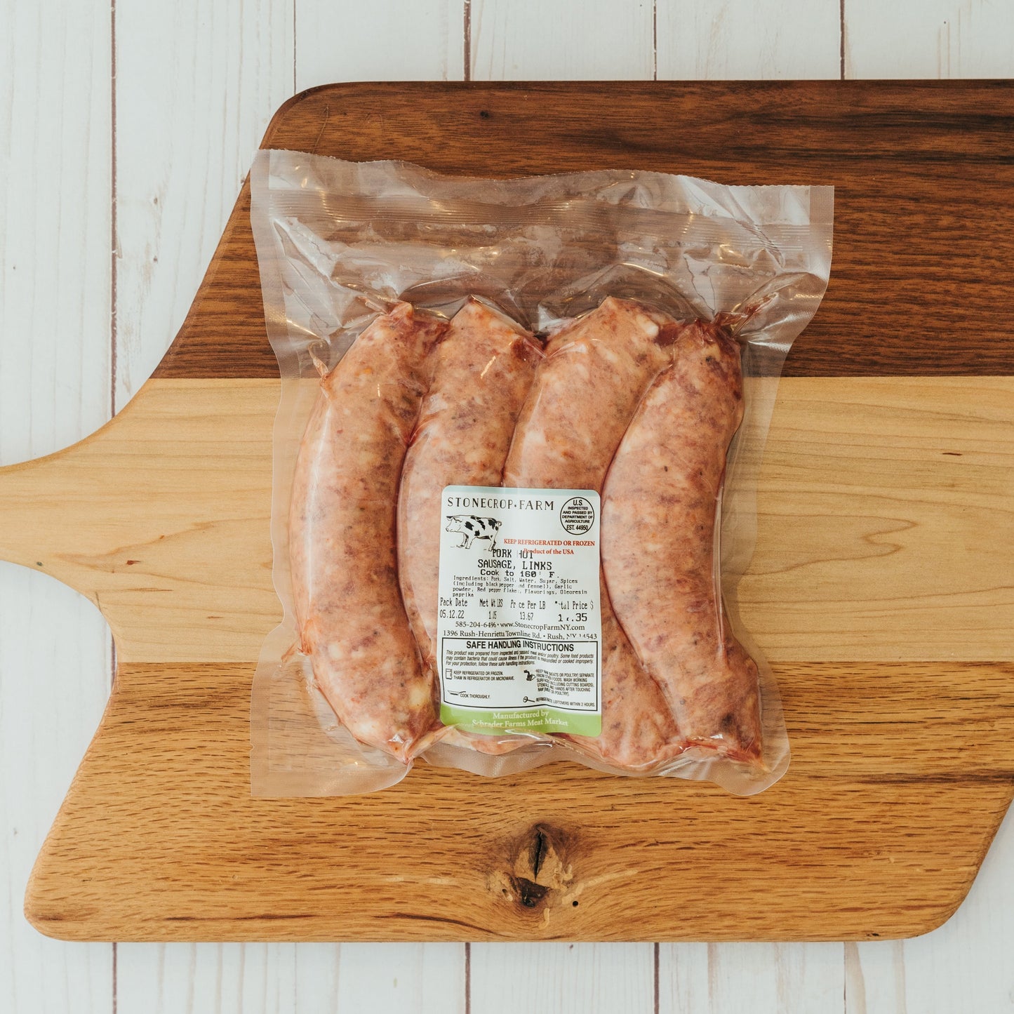 Hot Italian Sausage in Stonecrop Farm