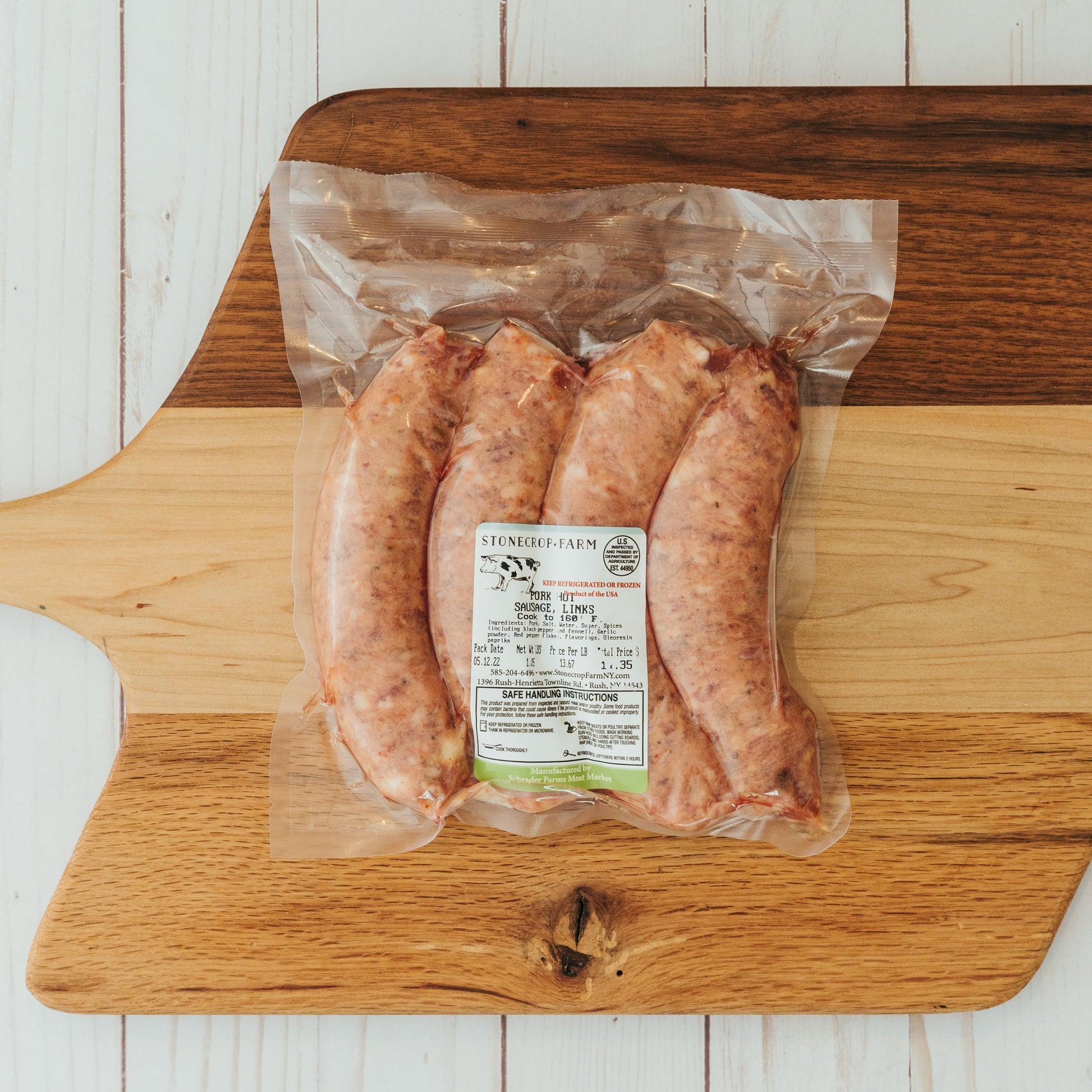 Hot Italian Sausage in Stonecrop Farm
